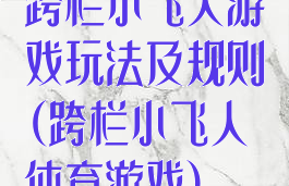 跨栏小飞人游戏玩法及规则(跨栏小飞人体育游戏)