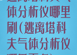 逃离塔科夫气体分析仪哪里刷(逃离塔科夫气体分析仪哪里更多)
