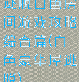 逃脱白色房间游戏攻略综合篇(白色豪华屋逃脱)