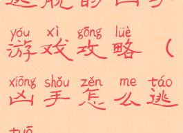 逃脱的凶手游戏攻略(凶手怎么逃脱)