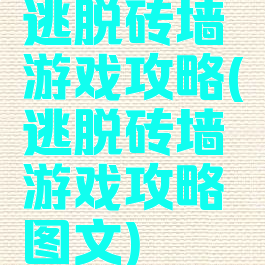 逃脱砖墙游戏攻略(逃脱砖墙游戏攻略图文)