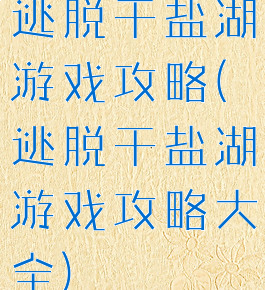 逃脱干盐湖游戏攻略(逃脱干盐湖游戏攻略大全)