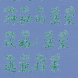 逃脱游戏神秘的密室攻略(密室逃脱探索攻略大全)