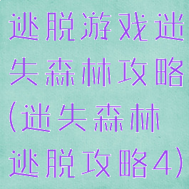 逃脱游戏迷失森林攻略(迷失森林逃脱攻略4)