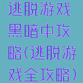 逃脱游戏黑暗中攻略(逃脱游戏全攻略)