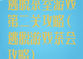 逃脱茶室游戏第二关攻略(逃脱游戏茶会攻略)