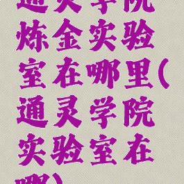通灵学院炼金实验室在哪里(通灵学院实验室在哪)