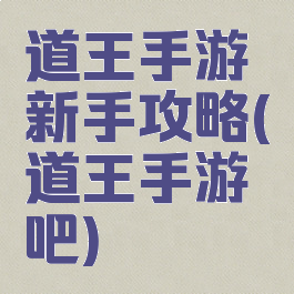 道王手游新手攻略(道王手游吧)