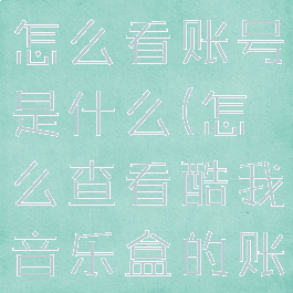 酷我音乐盒怎么看账号是什么(怎么查看酷我音乐盒的账号)