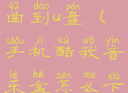 酷我音乐盒怎样下载歌曲到u盘(手机酷我音乐盒怎么下载mp3格式的歌曲?)