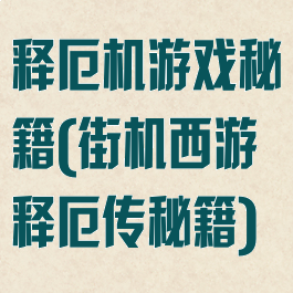 释厄机游戏秘籍(街机西游释厄传秘籍)