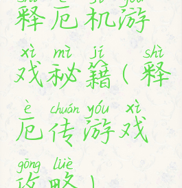 释厄机游戏秘籍(释厄传游戏攻略)