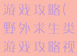 野外求生类游戏攻略(野外求生类游戏攻略视频)