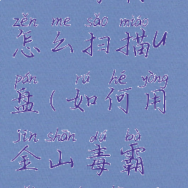 金山毒霸怎么扫描u盘(如何用金山毒霸给u盘杀毒)