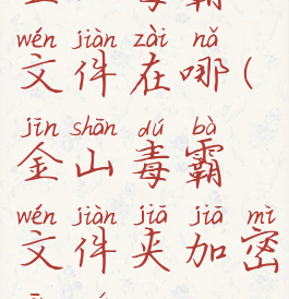 金山毒霸文件在哪(金山毒霸文件夹加密安全吗)