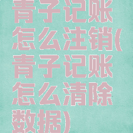 青子记账怎么注销(青子记账怎么清除数据)