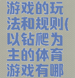 钻爬体育游戏的玩法和规则(以钻爬为主的体育游戏有哪些)