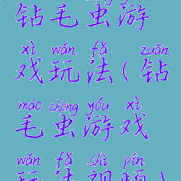 钻毛虫游戏玩法(钻毛虫游戏玩法视频)