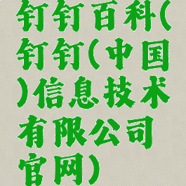 钉钉百科(钉钉(中国)信息技术有限公司官网)