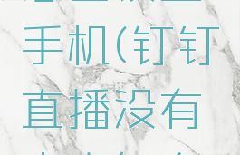 钉钉直播没有声音怎么设置手机(钉钉直播没有声音怎么设置手机铃声)