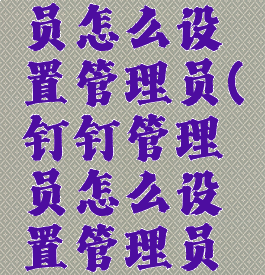 钉钉管理员怎么设置管理员(钉钉管理员怎么设置管理员密码)