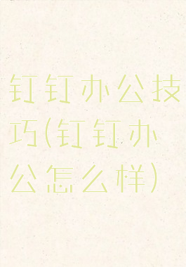 钉钉办公技巧(钉钉办公怎么样)