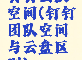 钉钉团队空间(钉钉团队空间与云盘区别)
