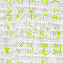 钉钉在哪里看打卡记录啊(钉钉哪里可以看到打卡记录)