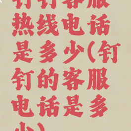 钉钉客服热线电话是多少(钉钉的客服电话是多少)