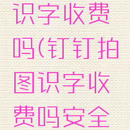 钉钉拍图识字收费吗(钉钉拍图识字收费吗安全吗)