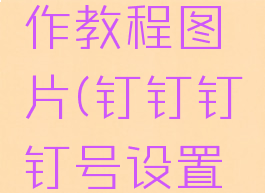 钉钉钉钉号设置操作教程图片(钉钉钉钉号设置操作教程图片下载)