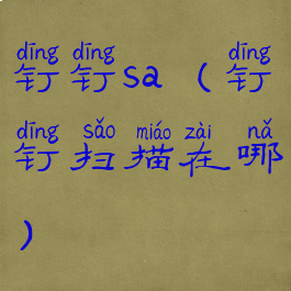 钉钉sa(钉钉扫描在哪)