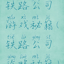 铁路公司游戏秘籍(铁路公司攻略秘籍)