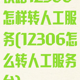 铁路12306怎样转人工服务(12306怎么转人工服务台)