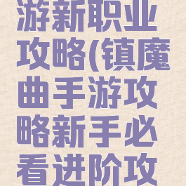 镇魔曲手游新职业攻略(镇魔曲手游攻略新手必看进阶攻略)