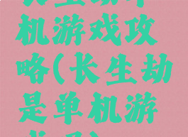 长生劫单机游戏攻略(长生劫是单机游戏吗)