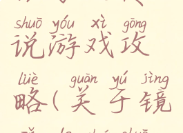 镜子的传说游戏攻略(关于镜子的传说)