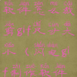 闪电gif制作软件怎么裁剪gif尺寸大小(闪电gif制作软件教程)