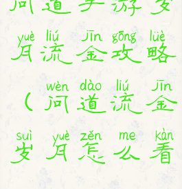 问道手游岁月流金攻略(问道流金岁月怎么看)