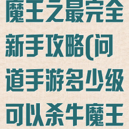 问道手游杀牛魔王之最完全新手攻略(问道手游多少级可以杀牛魔王)