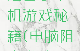 阻击手单机游戏秘籍(电脑阻击游戏)