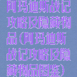 阿玛迪斯战记攻略及隐藏物品(阿玛迪斯战记攻略及隐藏物品图鉴)
