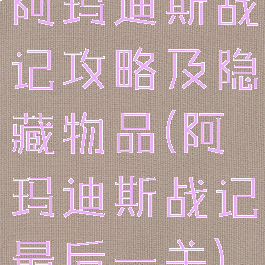 阿玛迪斯战记攻略及隐藏物品(阿玛迪斯战记最后一关)