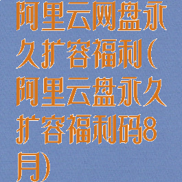 阿里云网盘永久扩容福利(阿里云盘永久扩容福利码8月)