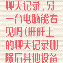 阿里旺旺删除聊天记录,另一台电脑能看见吗(旺旺上的聊天记录删除后其他设备上能看见吗)