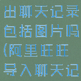阿里旺旺导出聊天记录包括图片吗(阿里旺旺导入聊天记录)