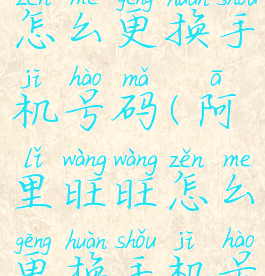 阿里旺旺怎么更换手机号码(阿里旺旺怎么更换手机号码登陆)