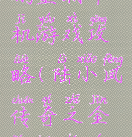 陆小凤金鹏皇朝单机游戏攻略(陆小凤传奇之金鹏皇朝游戏)