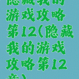 隐藏我的游戏攻略第12(隐藏我的游戏攻略第12章)