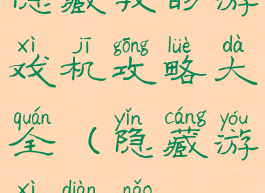 隐藏我的游戏机攻略大全(隐藏游戏电脑)